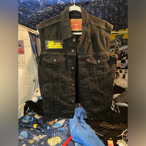 ZZTOP black denim vest - Picture 2 of 2
